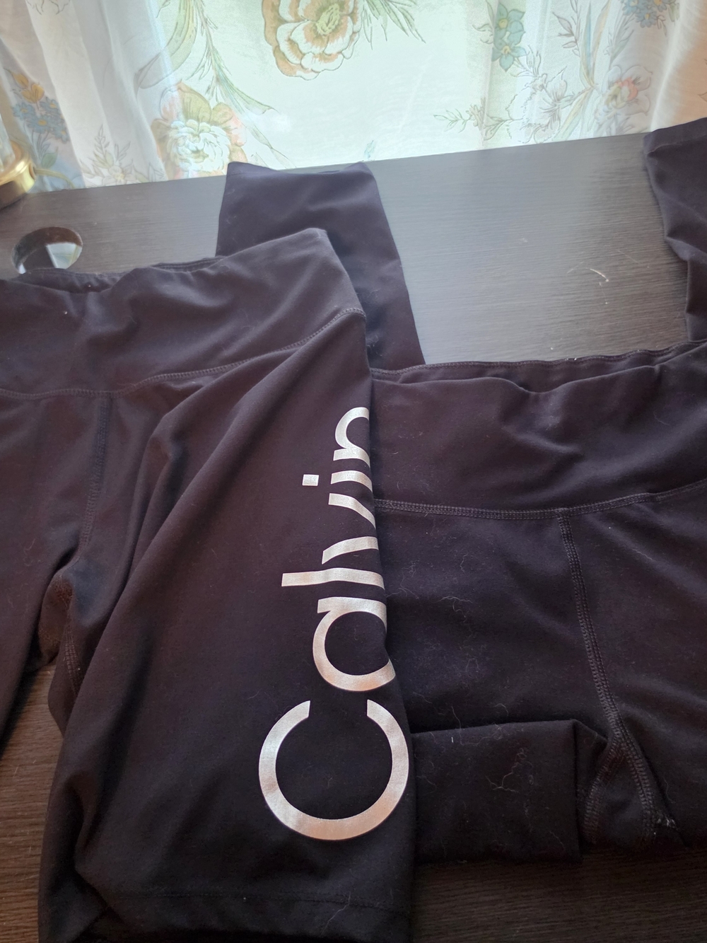 Calvin Klein Black Logo Side-Print Girls' Leggings